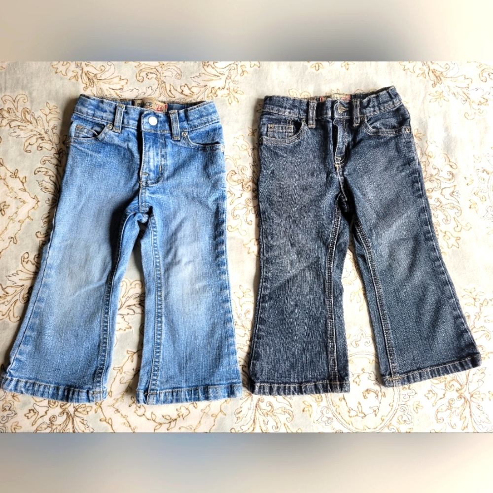 EUC Girl's Size 24 Months Children's Place Jeans Bundle. Adjustable Waist.